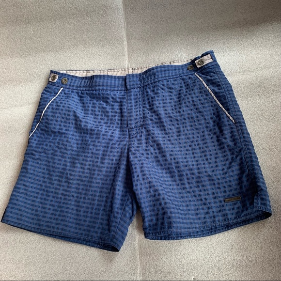 Parke & Ronen Gingham Swim Trunks size 32